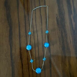 Elegant Blue Beaded Necklace
